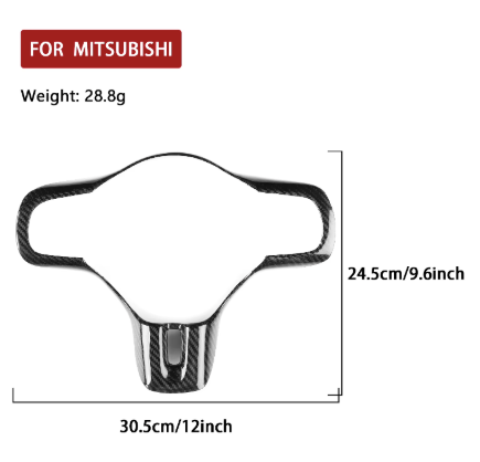 Carbon Fiber Steering Wheel Trim Cover – For Mitsubishi EVO X