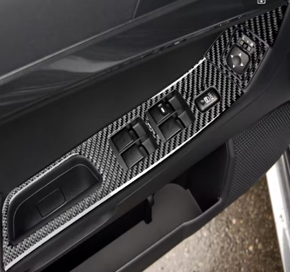Carbon Fiber Window Switch Panel Trim Covers – For Mitsubishi Lancer EVO X
