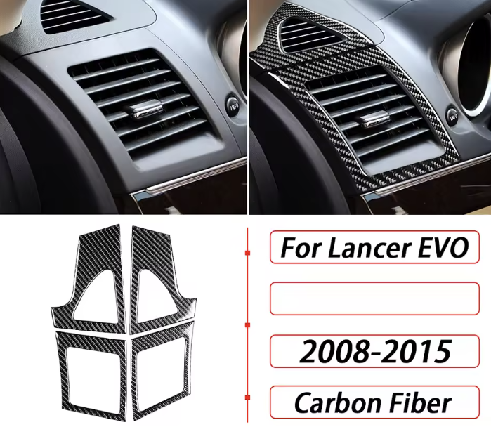Carbon Fiber Air Vent Trim Covers – For Mitsubishi Lancer EVO X