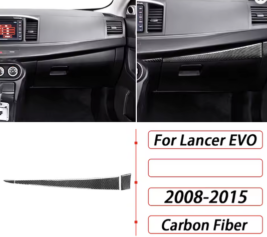 Carbon Fiber Passenger Dash Trim Strip – For Mitsubishi Lancer EVO X
