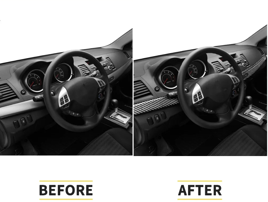 Carbon Fiber Dashboard Trim Cover Set – For Mitsubishi Lancer EVO X