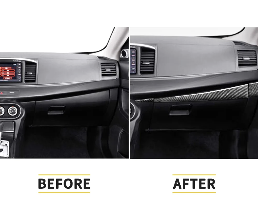 Carbon Fiber Passenger Dash Trim Strip – For Mitsubishi Lancer EVO X