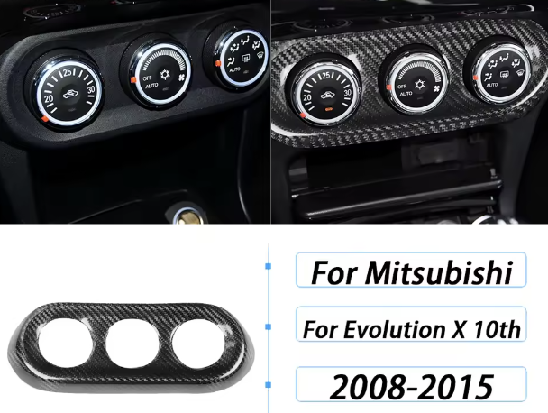 Carbon Fiber Climate Control Trim Cover – For Mitsubishi Lancer EVO X