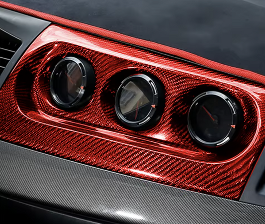 Carbon Fiber Triple Gauge Pod Dashboard Trim – For Mitsubishi Lancer EVO X