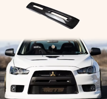 Carbon Fiber OE-Style Front Grille Cover – For Mitsubishi Lancer EVO X