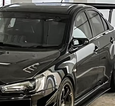 Carbon Fiber KZ Style Side Mirror Replacements – For Mitsubishi Lancer EVO X