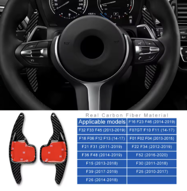 Carbon Fiber Steering Wheel Paddle Shifters for BMW F-Series