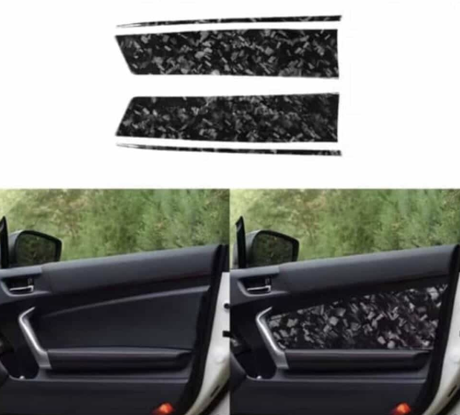 Forged carbon Subaru brz door card overlays