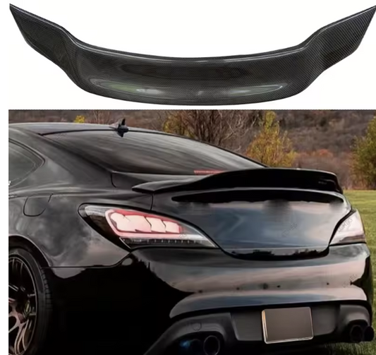 Carbon Fiber Rear Wing Spoiler – R Style – For Hyundai Genesis Coupe (2008–2013)