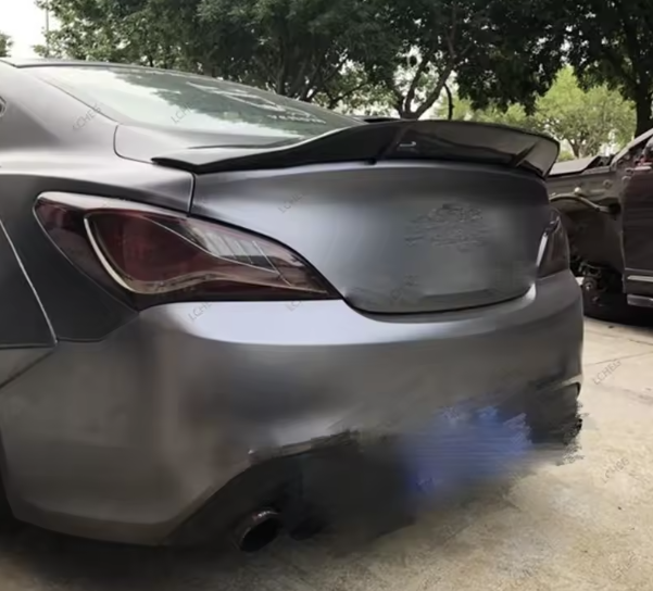 Carbon Fiber Rear Wing Spoiler – R Style – For Hyundai Genesis Coupe (2008–2013)