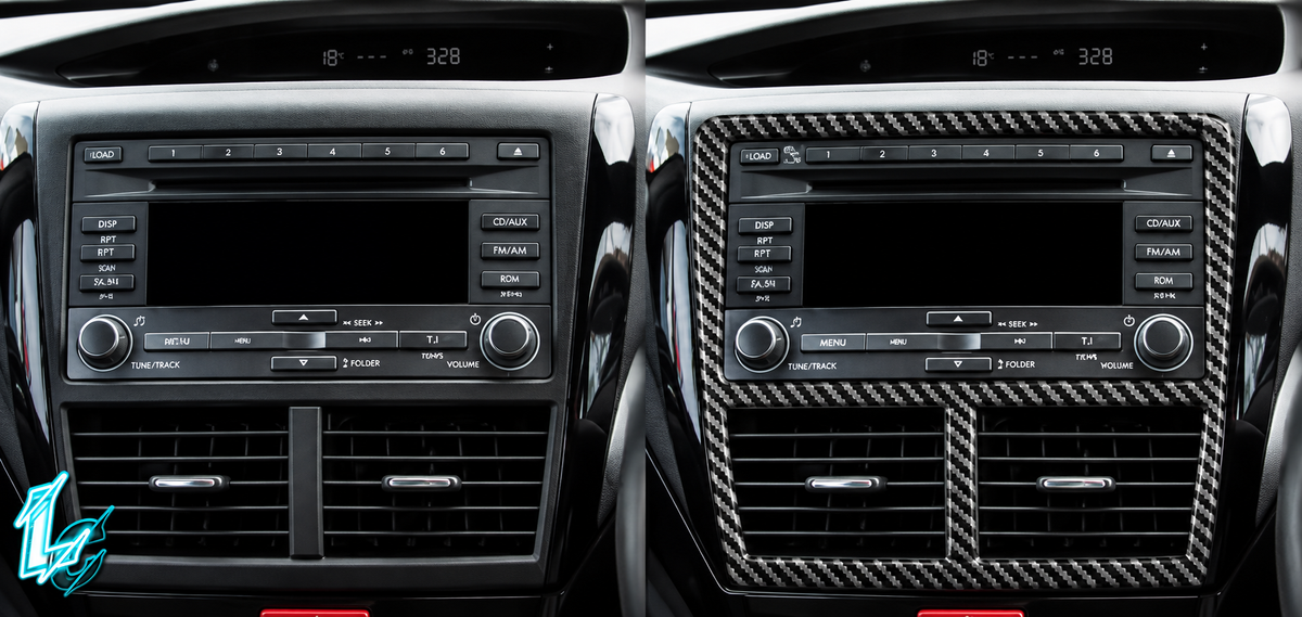 Subaru WRX/STI Carbon Fiber Center Dash Overlay (2008–2013)