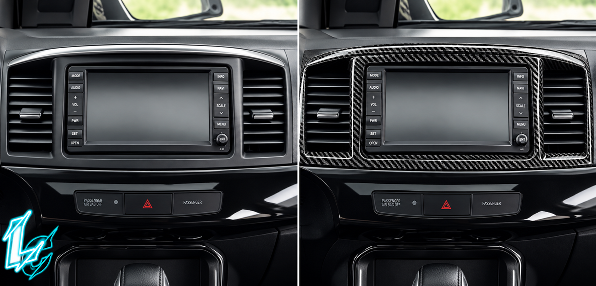 Mitsubishi Evo X Carbon Fiber Radio & Navigation Trim (2008–2015)