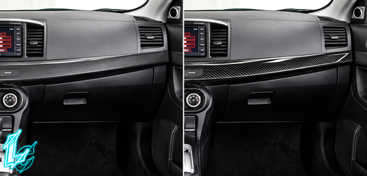 Mitsubishi Evo X Carbon Fiber Passenger Dash Trim (2008–2015)