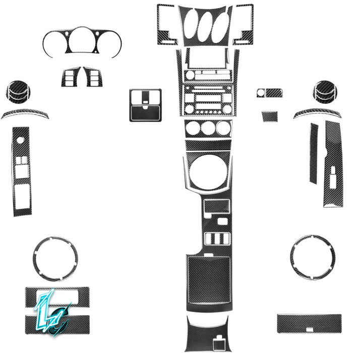 Nissan 350Z 2003–2009- 62PCS Real Carbon Fiber Full Interior Trim Kit