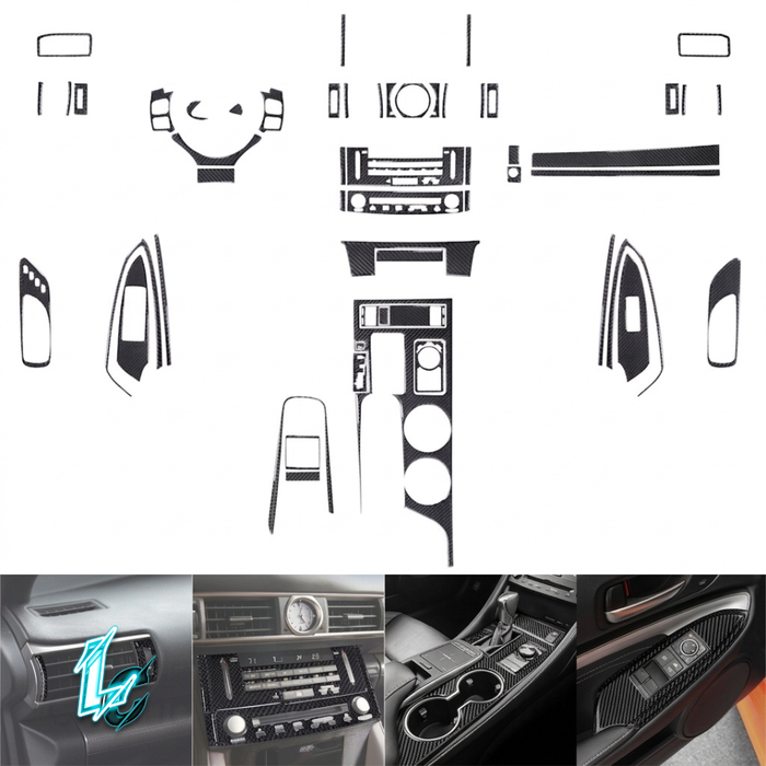 Lexus RC300/RC350 Carbon Fiber Interior Trim Kit, 54pc (2015–2020)
