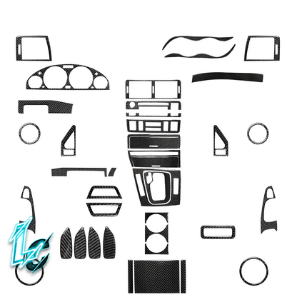 BMW E46 Carbon Fiber Interior Trim Kit, 40pc