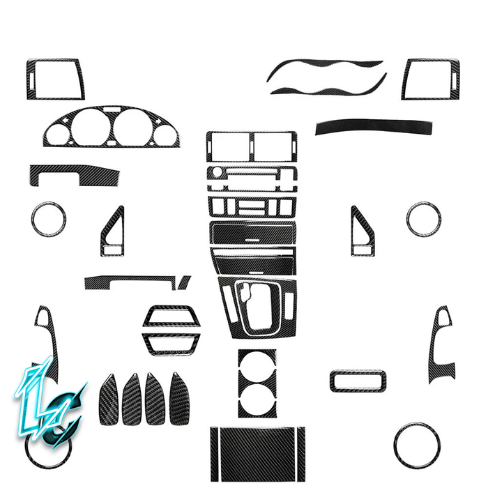 BMW E46 Carbon Fiber Interior Trim Kit, 40pc