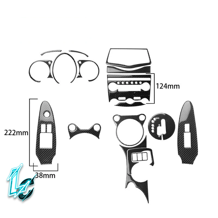 Nissan 370Z Z34 Carbon Fiber Interior Trim Kit, 17pc