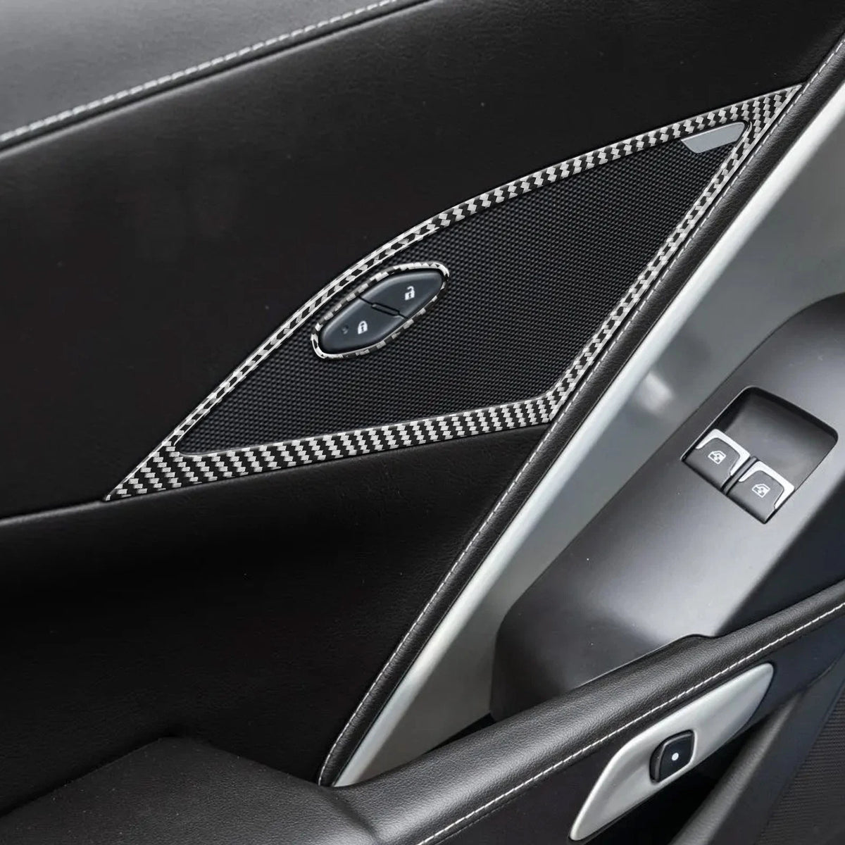 Corvette C7 Carbon Fiber Interior Trim Kit, 50pc